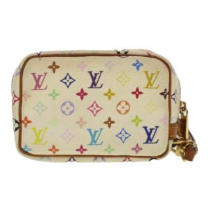 Louis Vuitton Monogram Multicolor Trousse Wapity Pouch White M58033 Auth 45246 | AlmaBagz