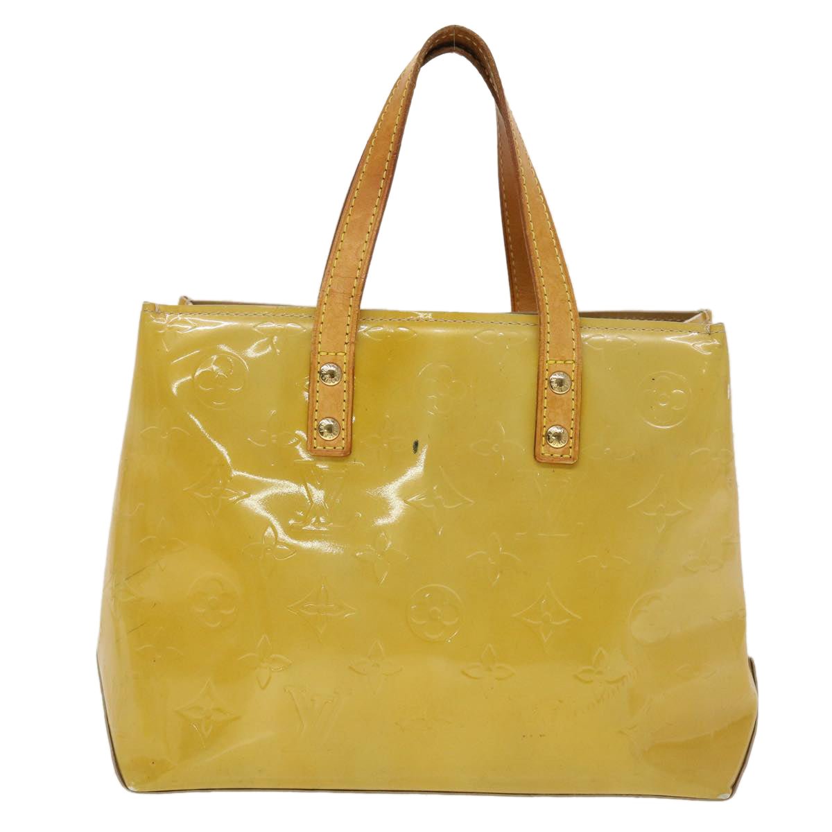LOUIS VUITTON Monogram Vernis Reade PM Hand Bag Beige M91334 LV 45340 | AlmaBagz
