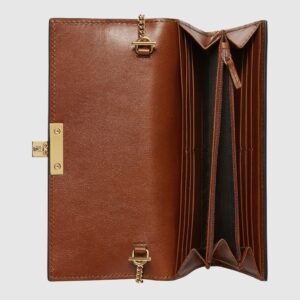 Gucci GG Padlock Continental Wallet Beige/Ebony | AlmaBagz