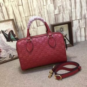 Gucci Signature Small Top Handle Bag Red | AlmaBagz