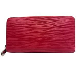 Louis Vuitton Red Leather Zippy wallet wallet accessories | AlmaBagz