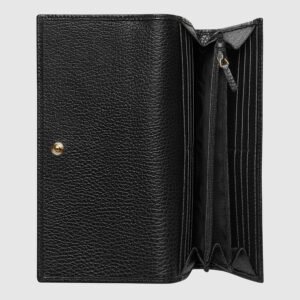Gucci GG Leather Continental Wallet Black | AlmaBagz