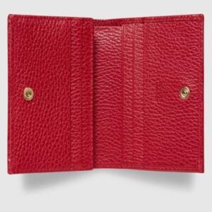 Gucci GG Leather Card Case Red | AlmaBagz