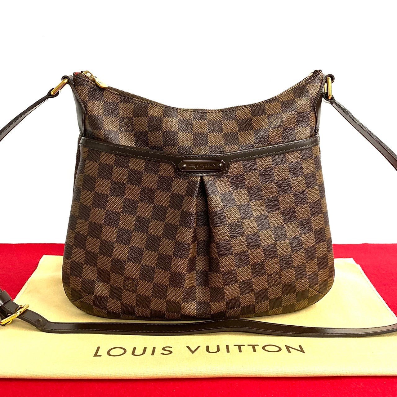 LOUIS VUITTON Shoulder Bag leather Brown Damier Bloomsbury PM | AlmaBagz - Image 9