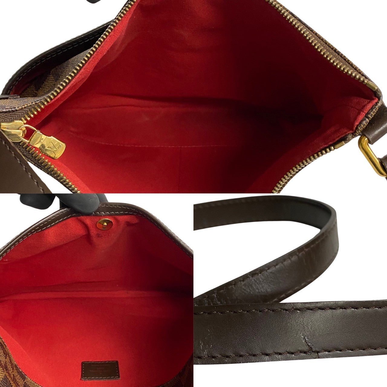 LOUIS VUITTON Shoulder Bag leather Brown Damier Bloomsbury PM | AlmaBagz - Image 8