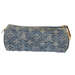 LOUIS VUITTON Monogram Denim Trousse Speedy GM Pouch Blue M95081 LV Auth 46892 | AlmaBagz