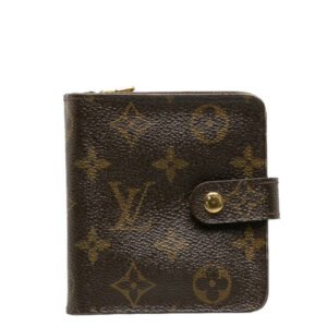 Louis Vuitton Monogram M61667 Double Folded Wallet PVC/Leather Brown | AlmaBagz