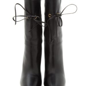 Gucci Black Leather Boots SZ 35.5 | AlmaBagz