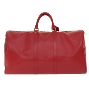 LOUIS VUITTON Epi Keepall 55 Boston Bag Red M42957 LV Auth 47095 | AlmaBagz
