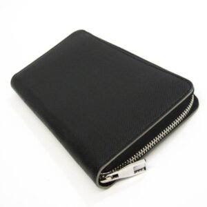 Louis Vuitton Black Leather Zippy organizer wallet accessories | AlmaBagz