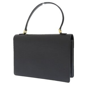 Louis Vuitton Black Leather Monceau handbag bag | AlmaBagz