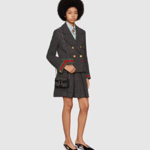 Gucci Mini Dionysus Shoulder Bag in Black Denim | AlmaBagz