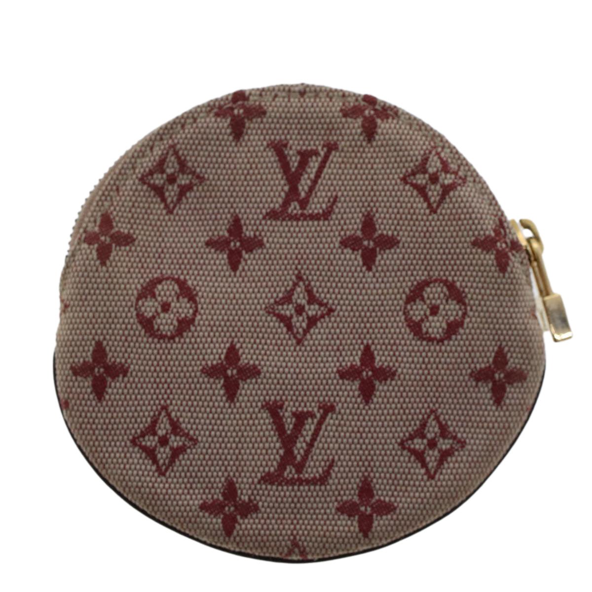 Louis Vuitton Monogram Mini Porte Monnaie Ron Coin Purse Red M92462 Auth 47704 | AlmaBagz