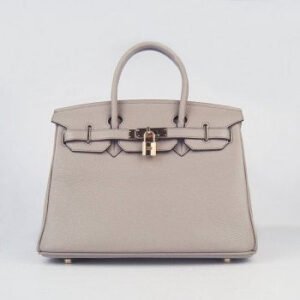 Hermes Birkin 30cm Togo Leather Handbags Grey Gold | AlmaBagz