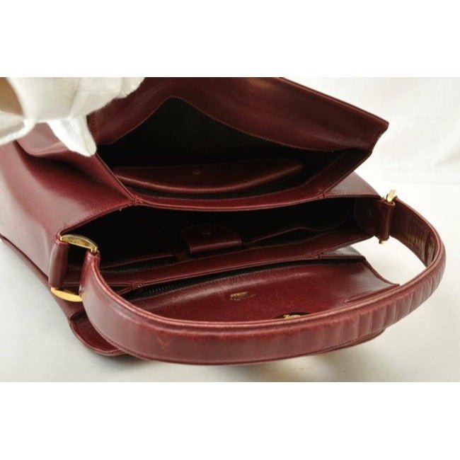 Gucci Red Leather Jackie Satchel w Gold G Twist Clasp | AlmaBagz