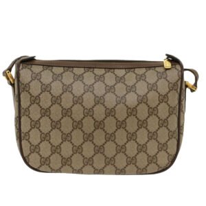 GUCCI GG Canvas Web Sherry Line Shoulder Bag Beige Green 39.02.032  48249 | AlmaBagz