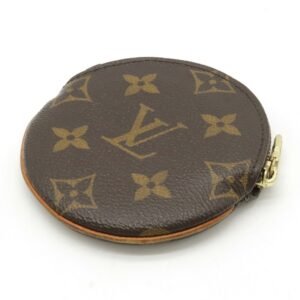 Louis Vuitton Brown Canvas Porte Monnaie Rond wallet accessories | AlmaBagz