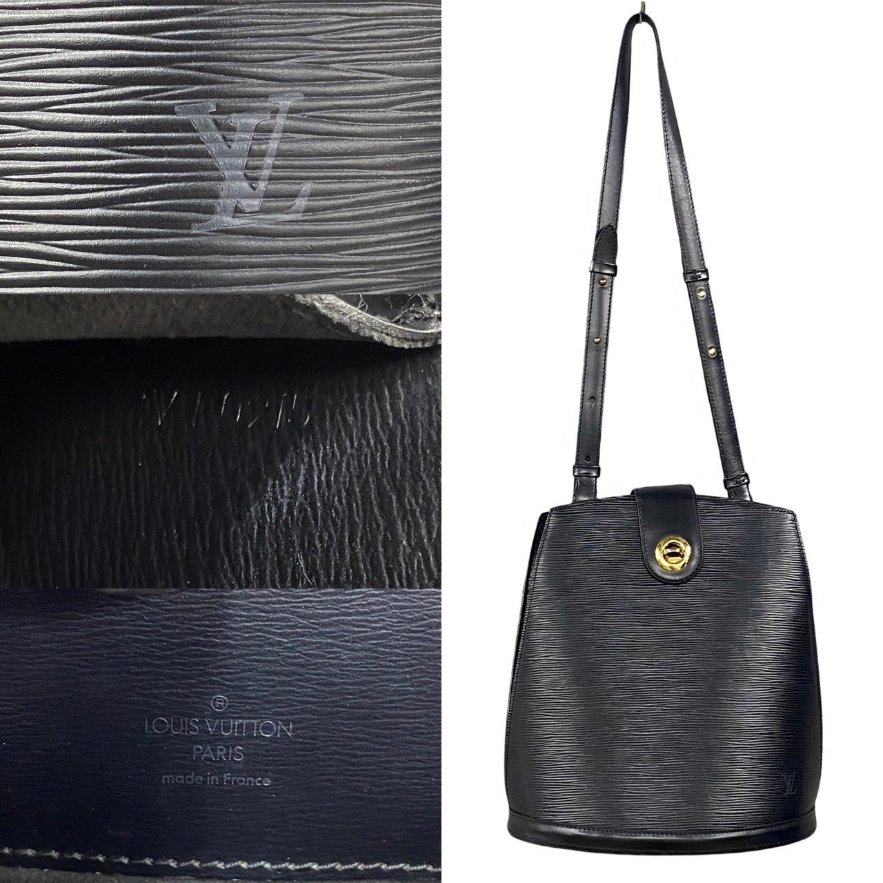 LOUIS VUITTON Shoulder Bag leather black Epi Cluny | AlmaBagz - Image 3