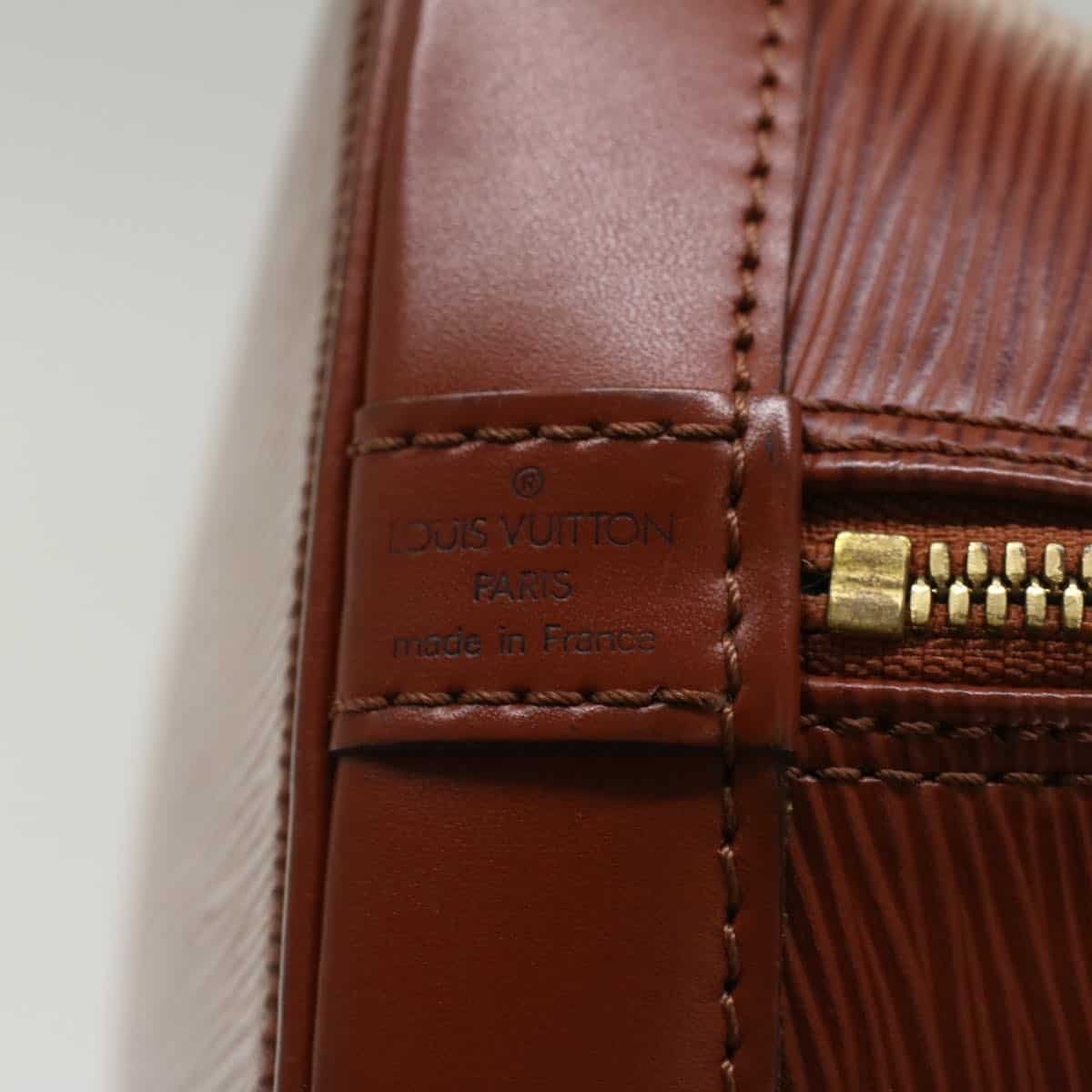 LOUIS VUITTON Epi Alma Hand Bag Brown M5214D LV 48436 | AlmaBagz - Image 16