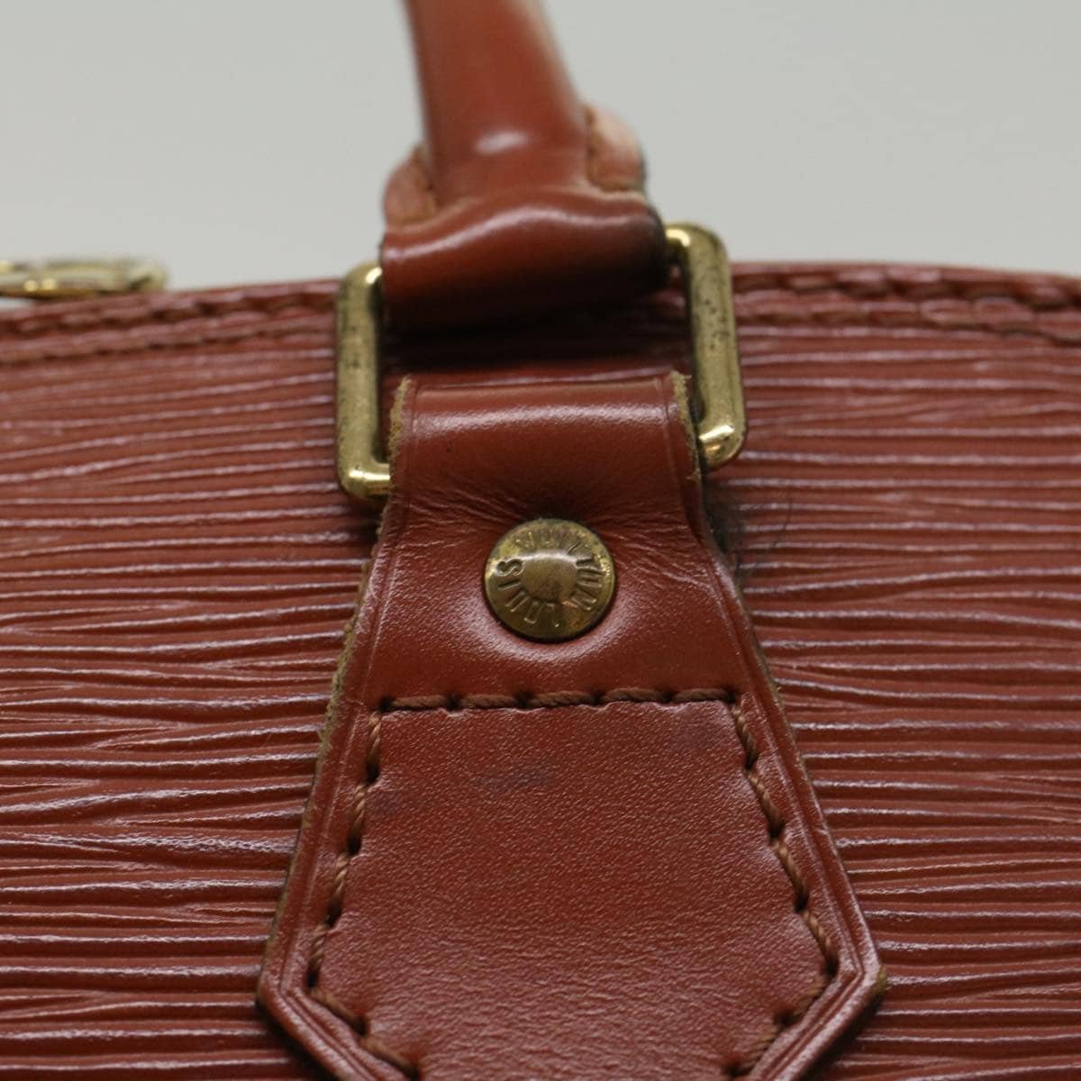 LOUIS VUITTON Epi Alma Hand Bag Brown M5214D LV 48436 | AlmaBagz - Image 17