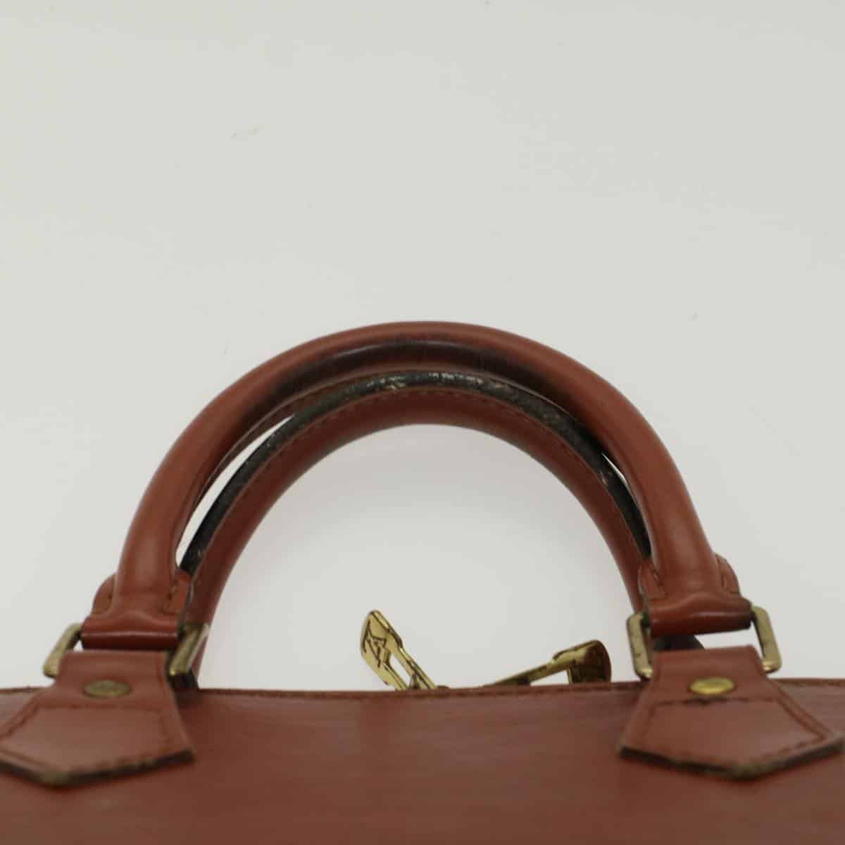 LOUIS VUITTON Epi Alma Hand Bag Brown M5214D LV 48436 | AlmaBagz - Image 7