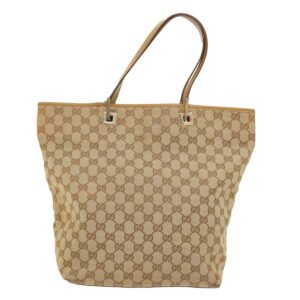 GUCCI GG Canvas Tote Bag Beige  48448 | AlmaBagz