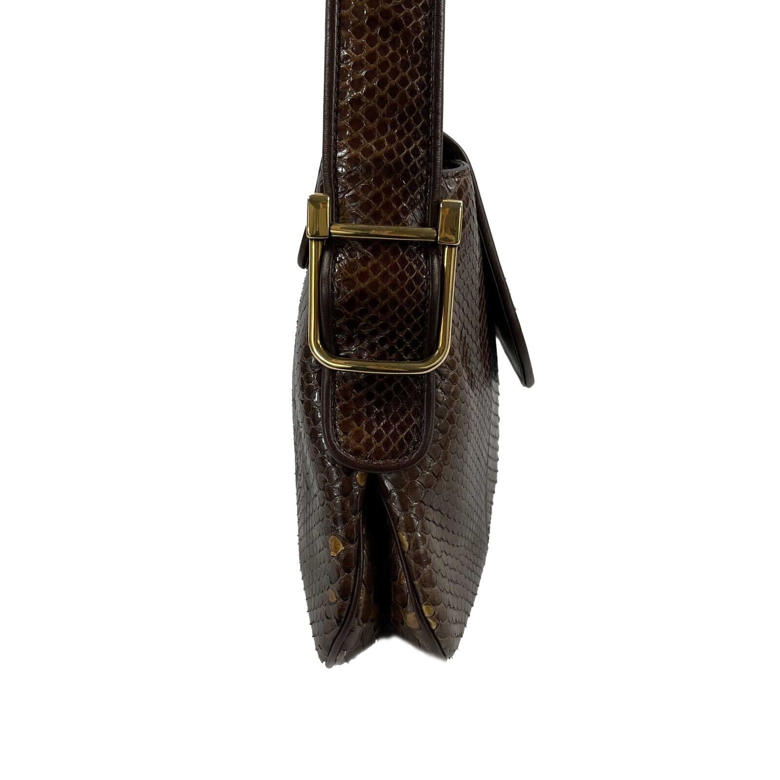 GUCCI - 1973 Python Metallic Accent Shoulder Bag | AlmaBagz - Image 9