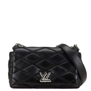 Louis Vuitton Malletage  Noir Leather Shoulder Bag | AlmaBagz