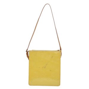 LOUIS VUITTON Monogram Vernis Motto Accessory Pouch Yellow M91159 LV 48591 | AlmaBagz