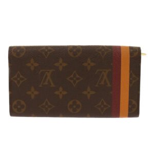 LOUIS VUITTON Monogram Orump Portefeuille Sarah Wallet initials Beige Auth 48651 | AlmaBagz