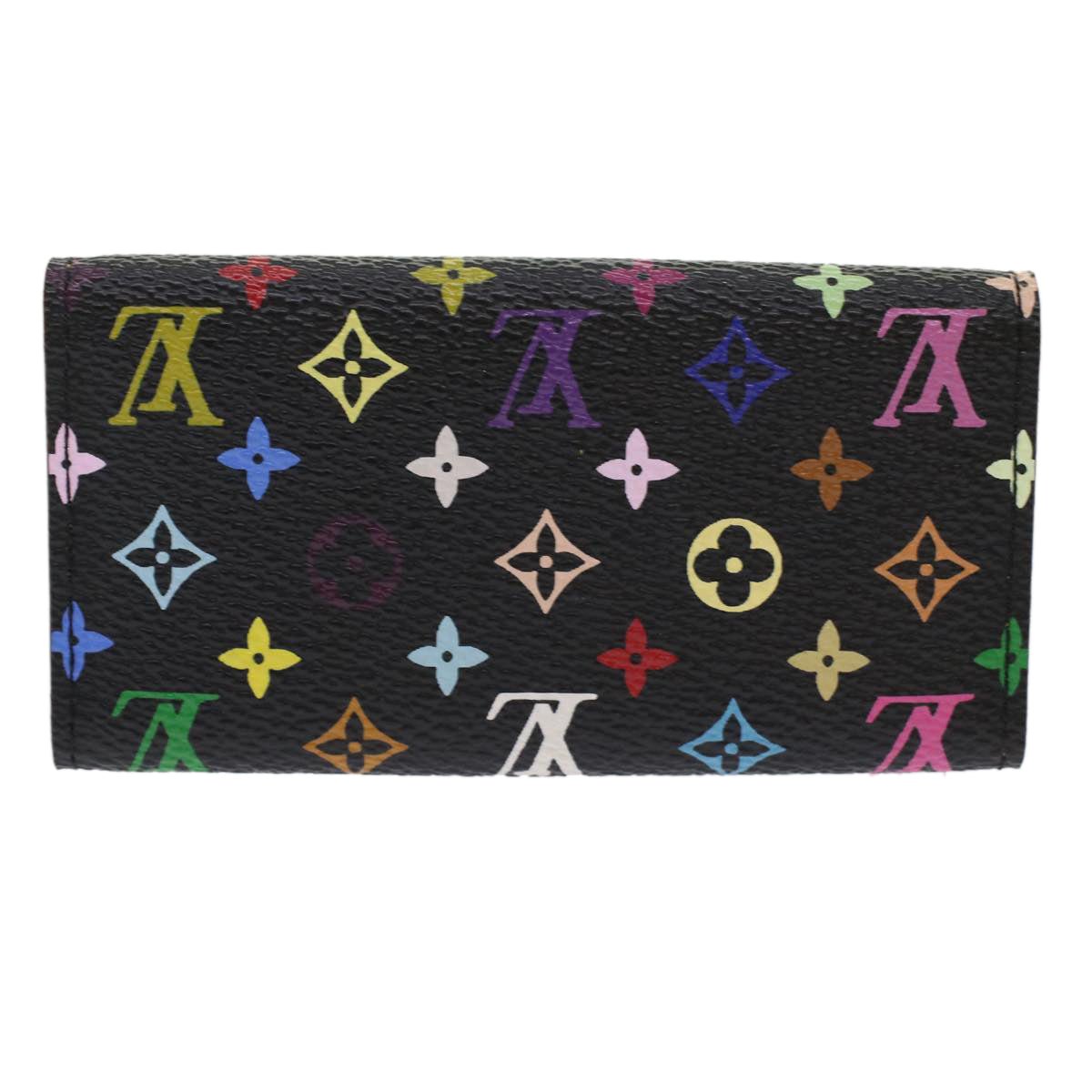 LOUIS VUITTON Monogram Multicolor Multicles 4 Key Case Black M60044 Auth 48673 | AlmaBagz