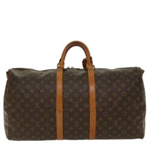 LOUIS VUITTON Monogram Keepall Bandouliere 55 Boston Bag M41414 LV Auth 46744 | AlmaBagz