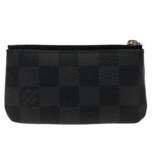 LOUIS VUITTON Damier Graphite Pochette Cles Coin Purse N60155 LV  48781 | AlmaBagz