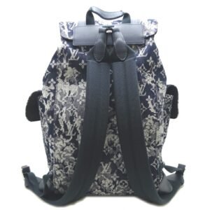 Louis Vuitton Navy Canvas Christopher backpack bag | AlmaBagz
