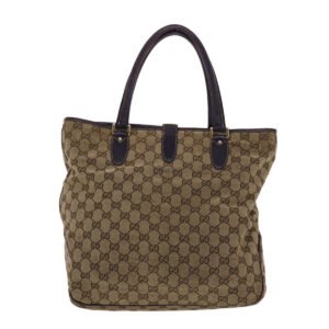 Gucci GG Canvas Jackie Tote Bag Beige Purple  49056 | AlmaBagz
