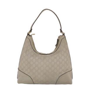 GUCCI Shima Shoulder Bag Leather White 002404 49070 | AlmaBagz