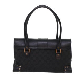 Gucci GG Canvas Hand Bag Black  49297 | AlmaBagz