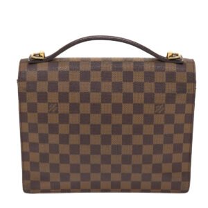 LOUIS VUITTON Damier Ebene Monceau 28 Hand Bag SPO 2way N48088 LV Auth 49347 | AlmaBagz