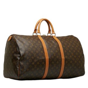 Louis Vuitton Monogram Keepall 55 Boston Bag Travel Bag M41424 Brown | AlmaBagz