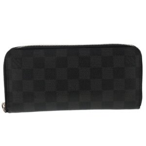 LOUIS VUITTON Damier Graphite Zippy Wallet Vertical Wallet N63095 LV Auth 49380 | AlmaBagz