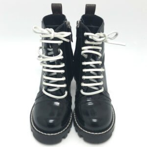 LOUIS VUITTON boots MA1117 leather black Star trail line 36 1/2 | AlmaBagz