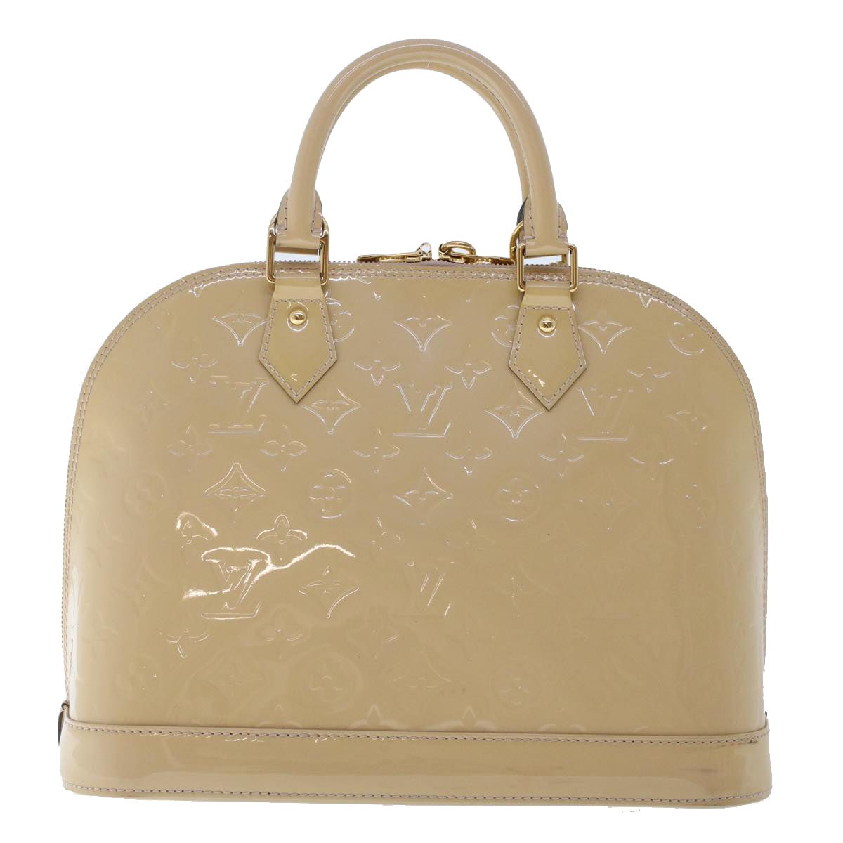 LOUIS VUITTON Monogram Vernis Alma PM Hand Bag 2way Beige M90170 LV Auth 49459 | AlmaBagz
