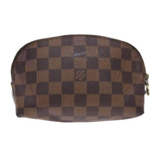 LOUIS VUITTON Damier Ebene Pochette Cosmetic PM Pouch N47516 LV Auth 49513 | AlmaBagz