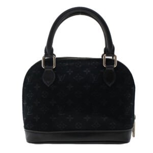 LOUIS VUITTON Monogram Satin Little Alma Hand Bag Black M92146 LV Auth 49560 | AlmaBagz