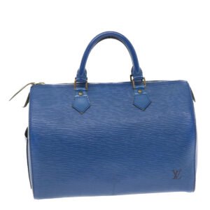 LOUIS VUITTON Epi Speedy 30 Hand Bag Toledo Blue M43005 LV Auth 49660 | AlmaBagz