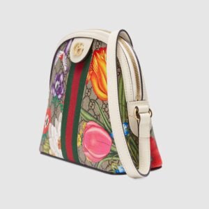 Gucci Ophidia GG Flora Small Shoulder Bag GG Supreme White | AlmaBagz
