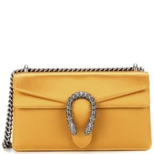 Gucci Small Dionysus Satin Shoulder Bag in Celestial Yellow | AlmaBagz
