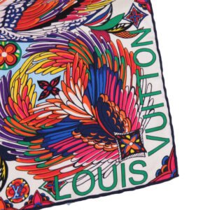 LOUIS VUITTON scarf M71426 silk multicolor logo Women Used | AlmaBagz