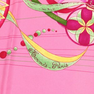 HERMES scarf silk pink Carre90 La Danse du Cosmos Dance of the Universe | AlmaBagz
