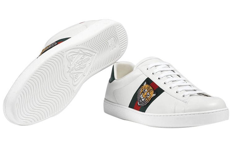 GUCCI ACE Series Cowhide Embroidered Sports Shoe White 457132-A38G0-9064 | AlmaBagz - Image 5